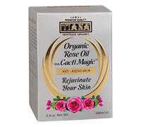 Rose Oil Anti-Ageing Balm 100ml - Water-Free Natural Face Moisturiser with CoQ10 & Alpha Lipoic Acid - Organic, Vegan Anti-Wrinkle Cream for Dry, Mature & Sensitive Skin - TIANA