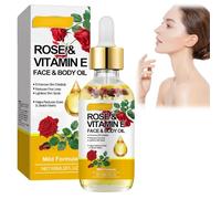 Rose Oil for Face with Ros/e Petal Flower,Rosehip Oil Organic with Vitamin E Oil for Anti-Aging,Rosehip Oil Organic Cold Pressed,Ro/se Essential O/il for Face and Body,Moisturizing and Firming Oi/l
