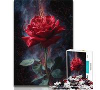 Rose Oil Painting 1000 Piece Jigsaw Puzzle for Adults Teens,Brain Intelligence Challenge Addictive Toys for Home Decoration (38x26cm)