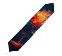 Rose On A Fire Table Runner Dining Table Cloth 178*33cm