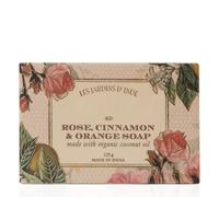 Rose, Orange & Cinnamon Soap with Organic Coconut, Rice Bran & Castor Oils - 100g | Invigorating & Nourishing Soap Bar | Deep Cleansing & Hydrating | For All Skin Types