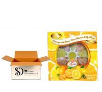 Rose Orange & Lemon Fruit Flavour Jelly Slices - Sugar Coated Soft Candy, 90g - Pack of 1