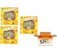 Rose Orange & Lemon Fruit Flavour Jelly Slices - Sugar Coated Soft Candy, 90g - Pack of 3