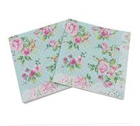 Rose Paper Napkins Printed Feature Floral Cocktail Tissue for Wedding Luncheon 20PCS 33x33cm Floral Tissue