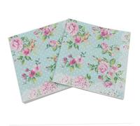 Rose Paper Napkins Printed Feature Floral Cocktail Tissue for Wedding Luncheon 20PCS 33x33cm Rose Paper Napkins