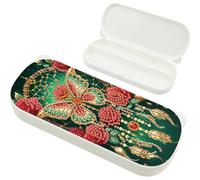 Rose Pattern DIY Diamond Pencil Case Pens Brushes Accessories Travel Pencil Box,for Adult Beginners,Diamond Art Square Jewelry Gift for Women, Christmas Birthday Present