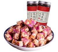 Rose peanut cake 220G/can,Sweets Gifts,Healthy and nutritious snacks, leisure snack candy, snowflake cake, delicious snack gifts, Dim sum cakes, desserts, Chinese specialty snacks (2can)