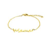 Rose Pearl Bracelet Mama Stainless Steel Alphabet Bracelet Mother's Day Series Women's Accessories Cowhide Earrings for Women (Gold, One Size)