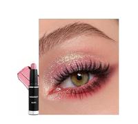 Rose Pearl Pink Shimmer Eyeshadow Stick, Bright Pink Color Pen, Metallic Mermaid Cream Eye Shadow Crayon, Pearlescent Glitter Eyeshadows Pencil, High Pigmented Eyeliner Smooth for Eyes Makeup