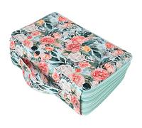 Rose Pencil Case Lightweight Durable 100 Slots for Stationery Storage Students Oxford Cloth 13.0in (Green Rose)