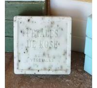 Rose Petal Fragrance Soap, Savon de Marseille Soap, Dried Rose Petal Scented Square French Hand Soap Bar, White Soap Bar, Bathroom Toiletries Gift, Natural Ingredients Soap Bar