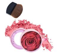 Rose Petal Powder Blush, 10ml Buildable Cheek Blusher, Soft Natural Finish for Everyday Makeup, Ideal for Travel Home Outdoor Use School, Charming Gift for Girlfriend Wife Sister or Friend
