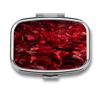 Rose Petals Scattered Weekly AM/PM Pill Organizer.Waterproof Portable Compact Travel Pill Organizers.Small Pill Box for Medicine Holder for Vitamins Medication.