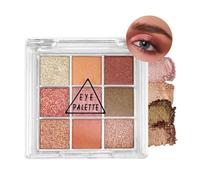 Rose Pink Eyeshadow Shimmer Palette, Make-Up Palettes Eye Shadow Glitter Pallets for Women, Matte Make up Set Eyeshadow 9 Colour, Natural Waterproof Long Lasting Highly Pigmented