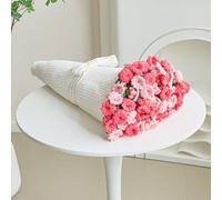 Rose Pink Flower Blanket, Round Giant Soft Blanket Made of Chenille Material (Beige, 40 inches)