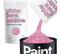 Rose Pink Glitter Paint Additive Fine 100g for Adding Sparkle to Paints & Varnish | Paint Walls Sparkly Add to Emulsion, Acrylic or Lacquer Indoor | Hemway