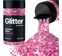 Rose Pink Glitter Shaker, 130g Super Chunky Glitter, Crafts 1/8" Metallic Flake Rose Pink Sequins, Resin & Epoxy Crafts, Decorating, Halloween, Christmas Nail, Face, Hemway