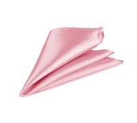 Rose Pink Men’s Satin Pocket Square - Italian Style Plain Handkerchief for Suit, Wedding, Formal Wear, Prom & Gift - Unisex Solid Colour Hanky for Grooms, Parties & Fashion Accessories - 23cm
