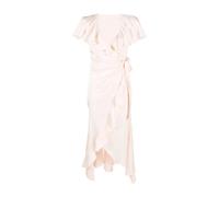 Rose Pink Satin Wrap Dress M