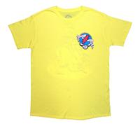 Rose Pose Back Print T-Shirt Grateful Dead Yellow XL