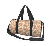 Rose Print Travel Duffel Bag, Lightweight Sports Gym Bag with Shoulder Straps for Women Men Teen ravel Business Trip