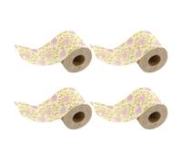 Rose Printed Decorative Toilet Paper 4 Rolls Bamboo Pulp | Floral Pattern, Vivid Rose Detailing, Gentle on Skin, Festive Bathroom Look for Hosts and Guests