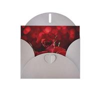 Rose Prints Pearl Paper Horizontal Festival Greeting Card for Birthday Cards and All Occasions, Gray