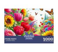 Rose Puzzle Kid Age 12 Years Up Impossible And Difficult Challenge 1000 Pieces Challenging Games Educational Games There Are Letters on The Back 38x26cm/1000pcs