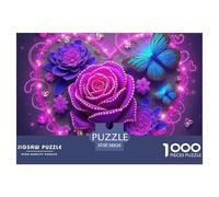 Rose Puzzles 1000 Pieces For Adults And Kids with Extra Fun Challenges Colourful Creativity Gift Giving Recycled Cardboard 38x26cm/1000pcs