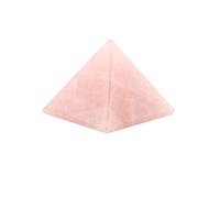 (Rose quartz) - 3.8cm Natural Rose quartz Pyramid Carved Chakra Healing Crystal Reiki Stone Top Quality Gemstone Radiation Deflection Home Decor Gift Decoration Crafts (Rose quartz)