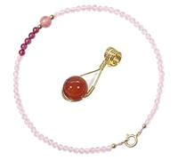 Rose Quartz Bracelet for Women Healing,Dainty Bracelets Small 3mm Beads (Round Beads)