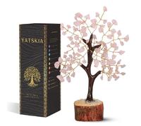 Rose Quartz Chakra Tree - Mini Healing Crystals Money Tree - Feng Shui Crystal Decor - Gemstone Home Decor