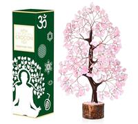 Rose Quartz Crystal Chakra Tree of Life Spiritual Healing Meditation Gift Bonsai Tree for Home & Room Decor Crystal Gift for Women Mum Birthday Gifts for Women Men Housewarming Present 10-12 Inch