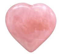 Rose Quartz Crystal Heart Palm Stone - Pocket Massage Worry Stone for Natural Body Chakra Balancing, Reiki Healing and Crystal Grid