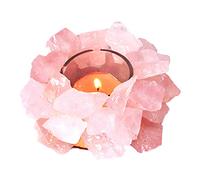 Rose Quartz Crystal Rough Stone Votive Candle Holder Tealight Quartz Crystal Healing Gemstone Tealight Holder Home Decor Reiki Stone