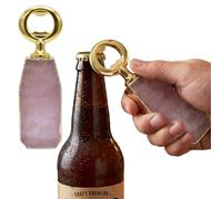 Rose Quartz Crystal Stone Metal Soft Drink & Beer Bottle Opener