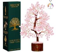 Rose Quartz Crystal Tree of Life for Love & Healing Décor for Home and Office | Handmade Bonsai for Emotional Support & Harmony as Symbol of Piece for Loved ones