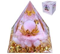 Rose Quartz Crystals, Stone Roses, Rose Quartz, Healing Crystals Tower, Orgonite Orgone Tower, Lotus Flower Positive Energy Crystal Tower, Pink Small Spiritual Gifts for Women, Good Luck Gifts