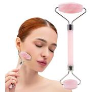 Rose Quartz Face Roller - Gua Sha Facial Tools, Jade Rollers for Face, Skin Care Kit for Men Women, Guasha Tools for Faces, Facial Care Reduces Under-Eye Puffiness and Dark Circles