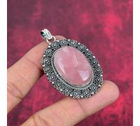 Rose Quartz Gemstone 925 Solid Sterling Silver Jewelry, Handmade Glorious Silver Jewelry Gift For Women