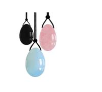 Rose Quartz Jade Egg Amethyst Yoni Egg Purple Crystal Yoni Eggs Natural Jade Egg Tightening Massage Ball Kegel Exerciser,3