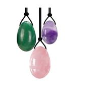 Rose Quartz Jade Egg Amethyst Yoni Egg Purple Crystal Yoni Eggs Natural Jade Egg Tightening Massage Ball Kegel Exerciser,1