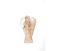 Rose Quartz Orgone Angel - Love & Healing Energy Crystal Guardian - Handmade Reiki Angel for Positivity, Peace & Emotional Balance