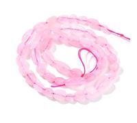 Rose Quartz Pebble Nugget Oval Free Tumbled Stone 6-8mm Natural Gemstone Loose Beads Approx 15.5 inch for DIY Jewelry Making
