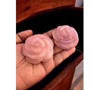 Rose Quartz Rose, Rose Quartz Flower, Hand Carved Flower, Rose Quartz Crystal Flower, Rose Quartz Crystal Rose, Hand Carved Rose, 58-68MM