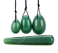 Rose Quartz Yoni Egg Massage Stress Balls Women Kegel Exercise Ball Yoni Wand Set Tightening Jade Egg-Type 3