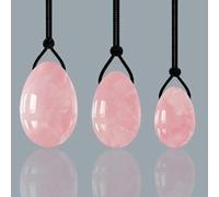 Rose Quartz Yoni Egg Massage Stress Balls Women Kegel Exercise Ball Yoni Wand Set Tightening Jade Egg-Type 2
