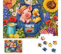 ROSE RAIN Farm 500 Piece Jigsaw Puzzle for Adults Dust-Free Thick Board | Double-Sided Jigsaw Puzzle with colorful farm animal art, a Challenging build for relaxation, family fun, and a Fun Gift.