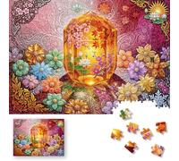 ROSE RAIN Premium 500 Pieces Jigsaw Puzzles for Adults Dust-Free Thick HD Board with Letters on Back Crystal Flower Nature Colorful Abstract Cool Fantasy Inspirational Art Stress Relief Unique Gift