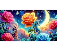 rose Recycled Paper Jigsaw Puzzle 1000 Pieces Great Gift Idea Educational Games for The Whole for Women, Gifts for Men 70x50cm/1000pcs